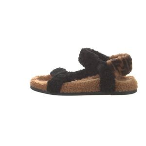 Fendi Black and Brown Comfort Sandals - AUTHENTIC